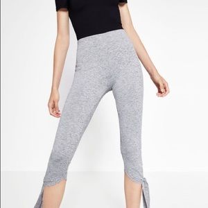 ZARA Sport Ballet Leggings in Soft Grey Spandex